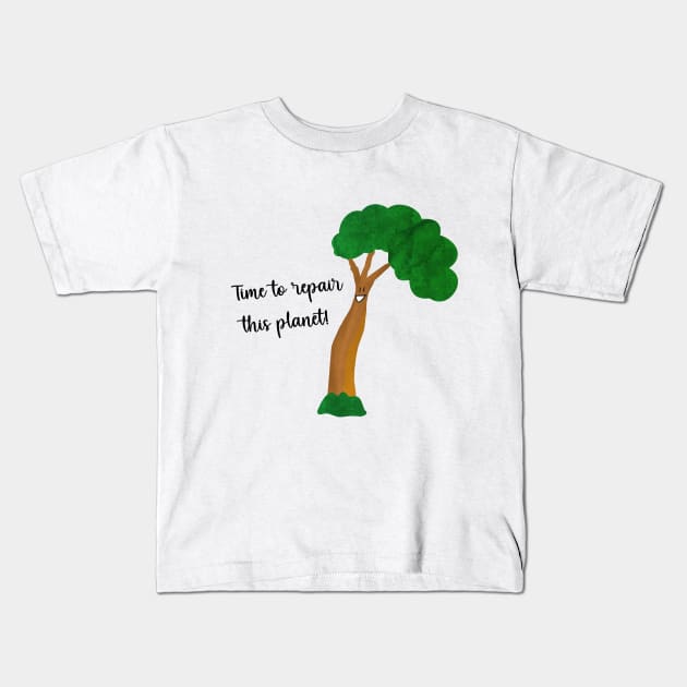 Environment During Quarantine Kids T-Shirt by DalalsDesigns